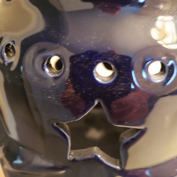 RUSTIC STAR CERAMIC CANDLE HOLDER - Picture 3 of 8